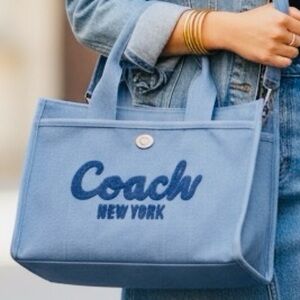 COACH Canvas Cargo Tote Bag w/ Detachable Crossbody/Shoulder Strap, EUC